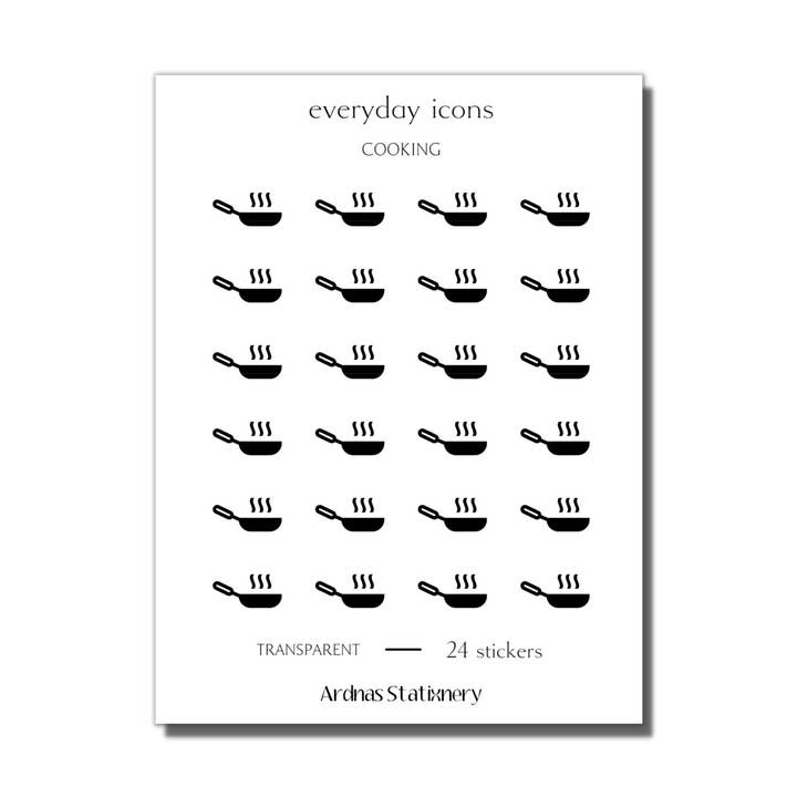 Cooking | Mini Icon Sticker Sheet for wholesale by Ardnas Stationery