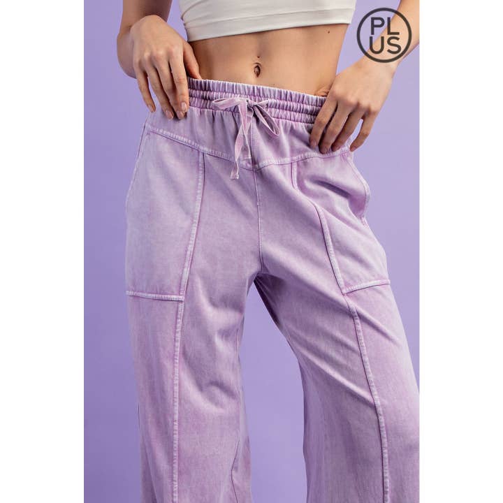 Rae Mode - Wholesale Pants - Women's - PLUS SIZE MINERAL WASHED FULL LENGTH COTTON PANT2