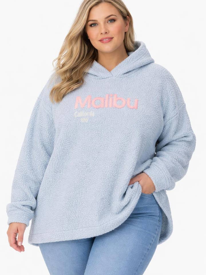 Felpa con cappuccio effetto teddy "Malibu" 6065 per la vendita all'ingrosso da parte di cfashion