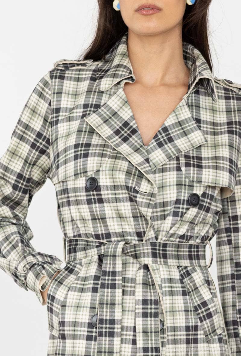 Madison - Vente Trench – femme - 2069 Trench à carreaux2