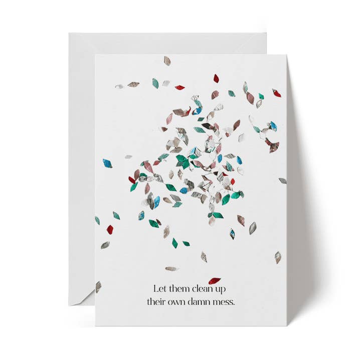 Confetti Holiday Card - Blank Inside for wholesale by Amy Turner Creative