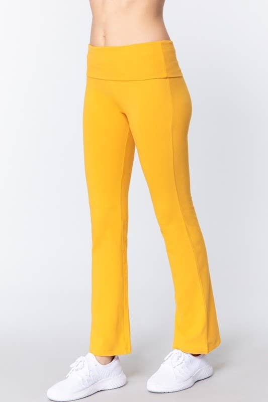 Active Basic | Active USA - Wholesale Sportbroek - Dames - Yoga legging met tailleband en wijde pijpen20