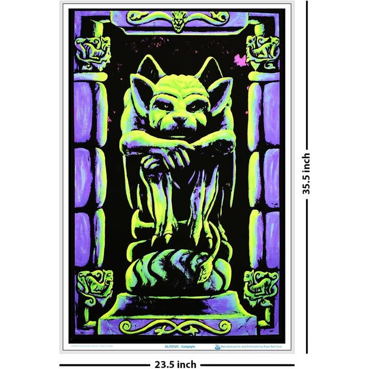 Scorpio Posters - Wholesale Poster - Gargoyle by Vincent Monaco Blacklight Poster 23" x 35"2
