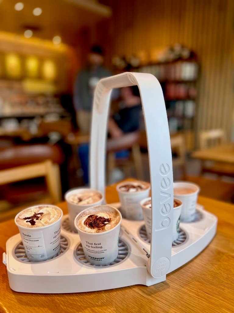 Bevee - Wholesale Serving Tray - 6-Cup Reusable Drink Carrier 9