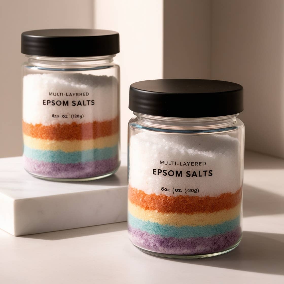 Beautique Goals – Engroshandel Badesalt – Luksus Regnbue Epsom-salt med Magnesium0