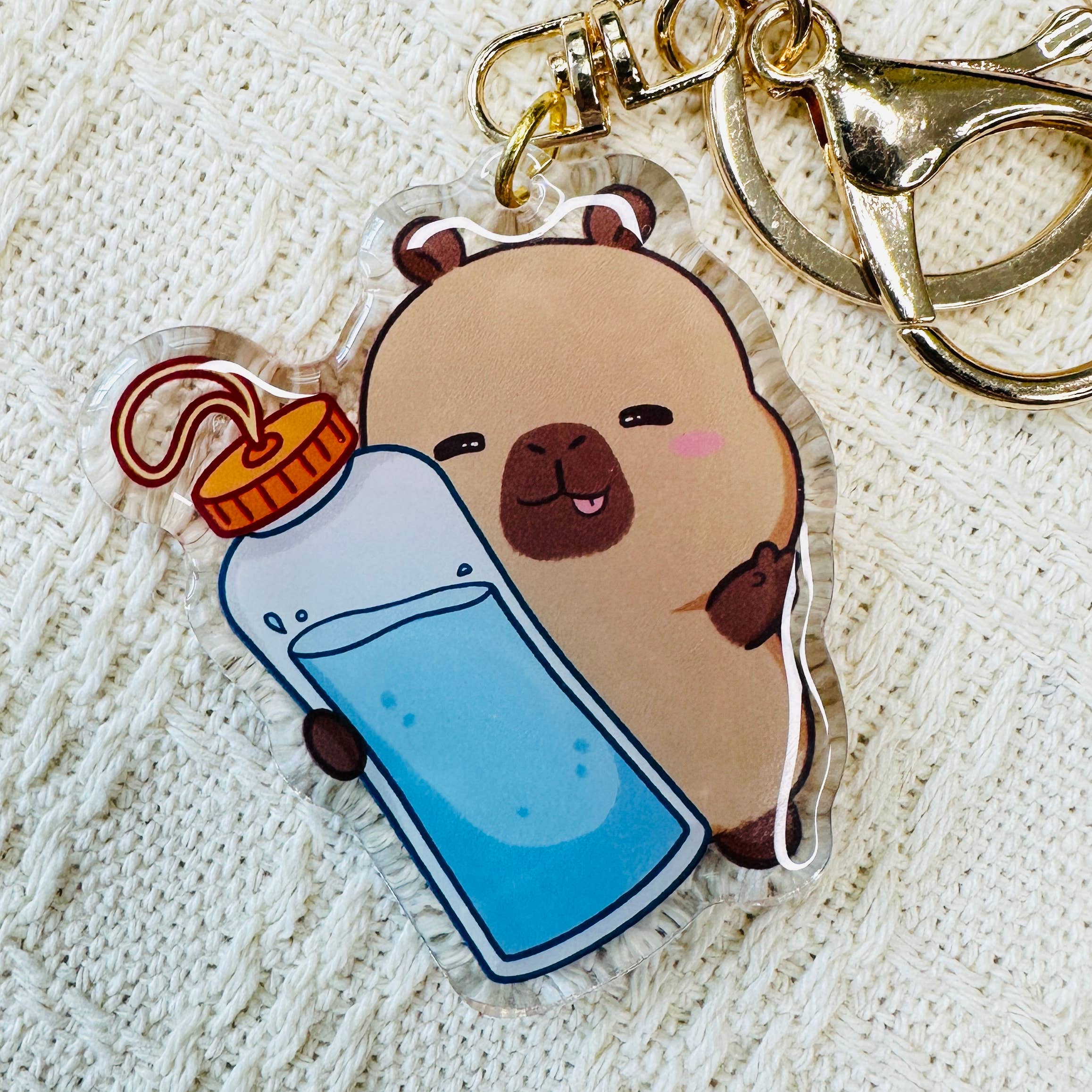 CapyFun - Wholesale Keychain - Women's - Capybara Acrylic Keychain Cute Kawaii Dumpling Boba Tea Coffee Ice Cream Reading Orange Ramen Foodie Hot Pot Holiday Gift For Her17