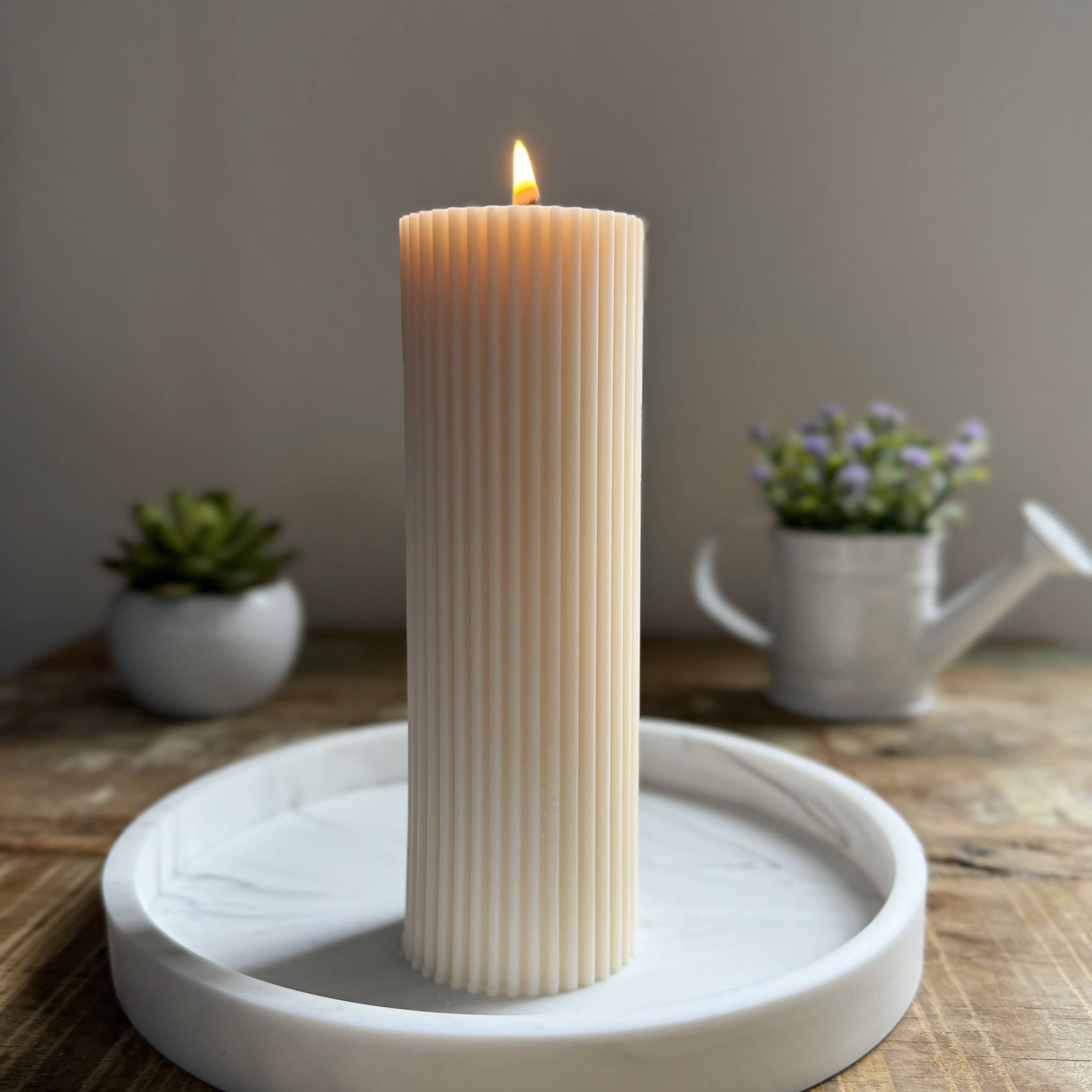 Dolce Cuore Candles – Engroshandel Søjlelys – Riflet søjlelys, søjle Greak lys, spisebord lys