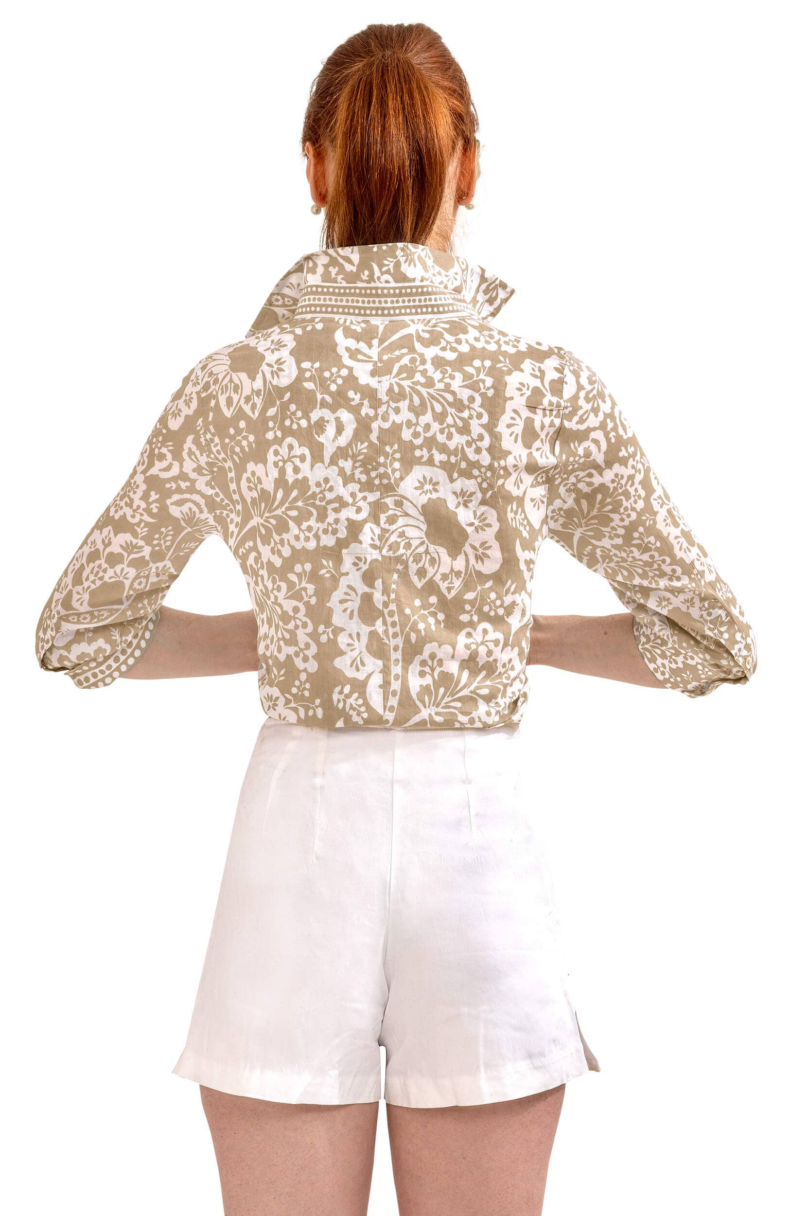 Gretchen Scott LLC - Wholesale Button Down Shirt - Women's - Comfy Cozy Shirt - Flora17