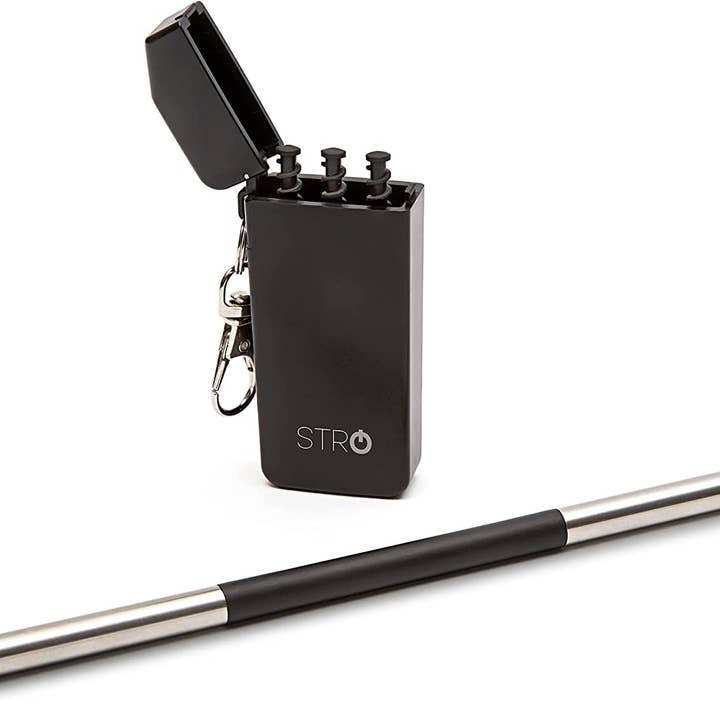 TubShroom - Wholesale Drinking Straw - STRO Reusable Metal Straw with Portable Case and Brush
