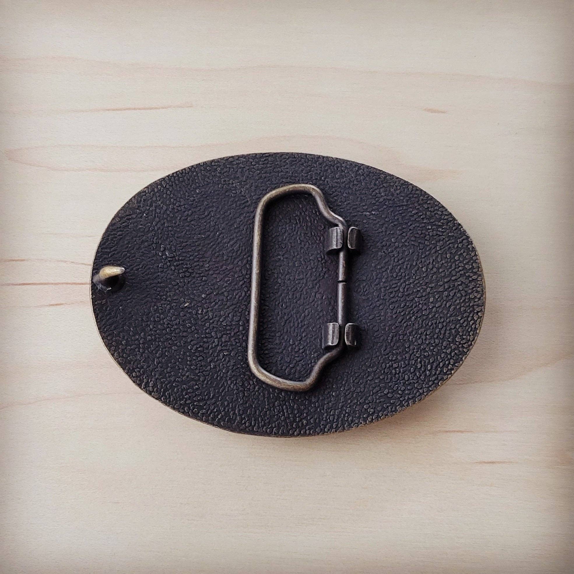 The Jewelry Junkie - Vente Boucle de ceinture – femme - Boucle de ceinture en cuir brun clair à bord corde avec turquoise bleue 907u1