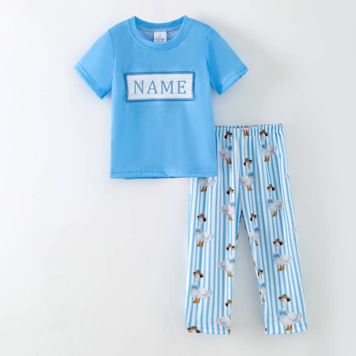 Auraquise - Wholesale Clothing Set - Baby - Kids Custom Name Gilly Goose Embroidery Smocks Sibling Clothes2