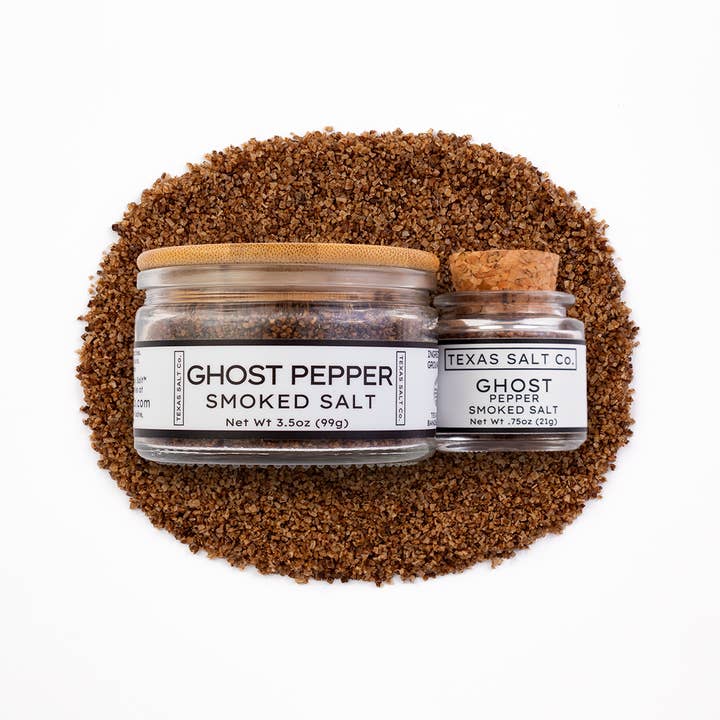 Ghost Pepper Røget Salt for engroshandel hos Texas Salt Co