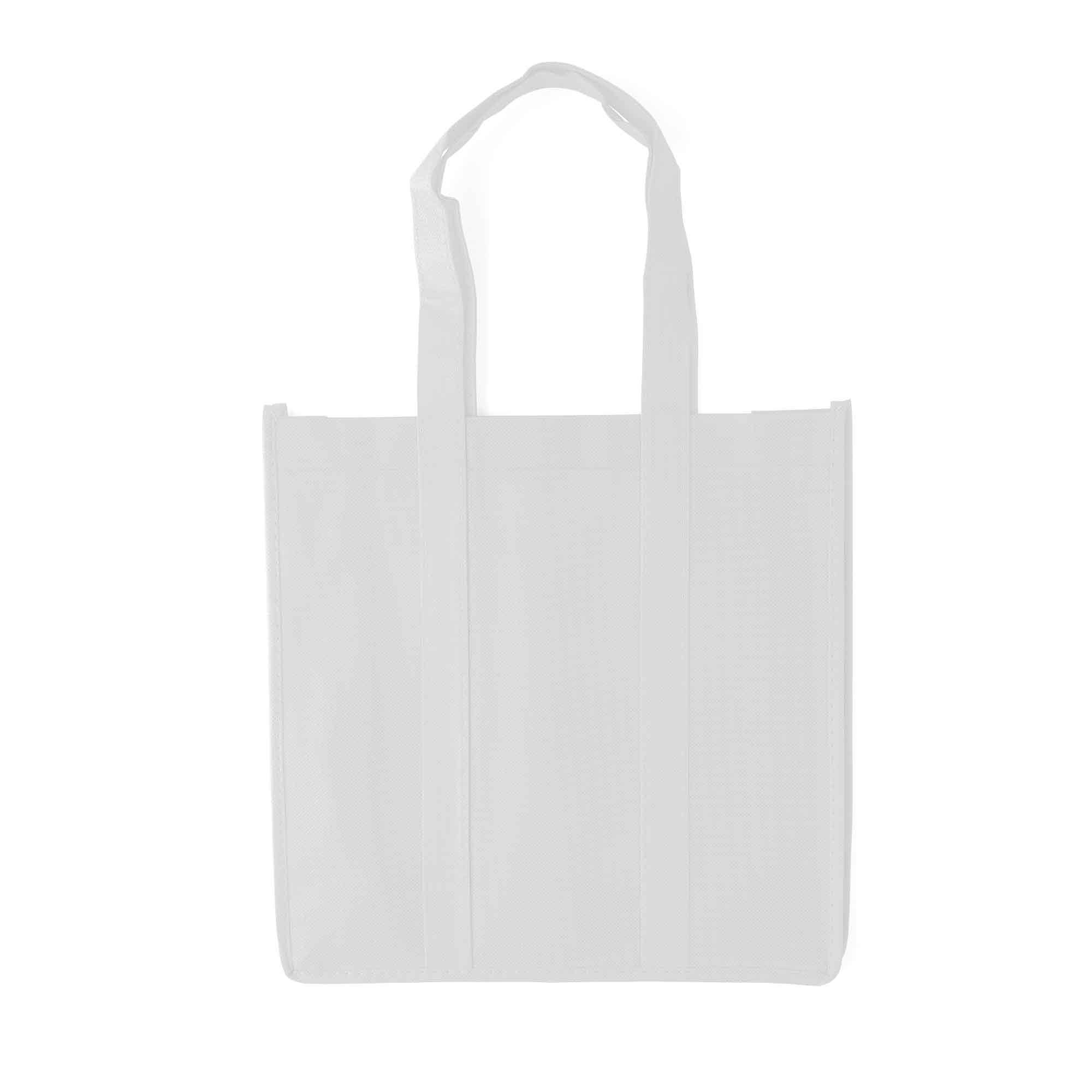 Non-Woven Tote Bag 12pc/pack - White for wholesale on Faire0