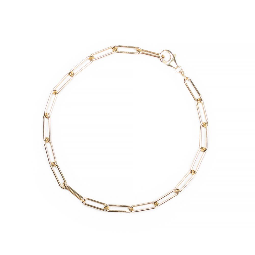 REMOVED BRAND - Wholesale Link & Chain Bracelet - Gold Large Paperclip Signature Bracelet0