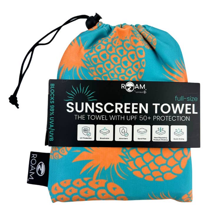 ROAM - Wholesale Beach Towel - UPF 50+ Pool & Beach Towel - Full Size (Pineapple Fever)