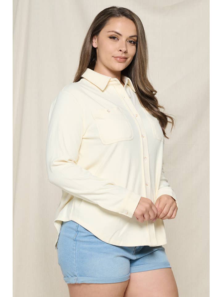 Doe and Rae - Vendita all'ingrosso Camicia button down - Donna - CAMICIA ABBOTTONATA SPAZZOLATA - 10452JPL8