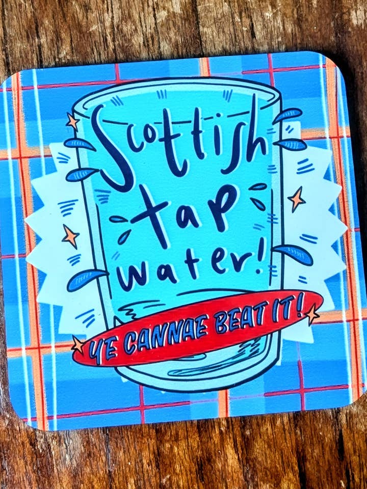 Scottish Tap Water Coaster for wholesale by Claire Barclay Draws