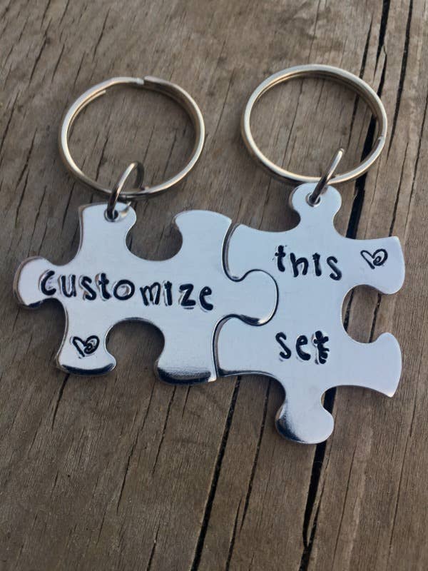 Christmas gifts for couples, personalized keychains, custom for wholesale by Me and My Sweet Pea