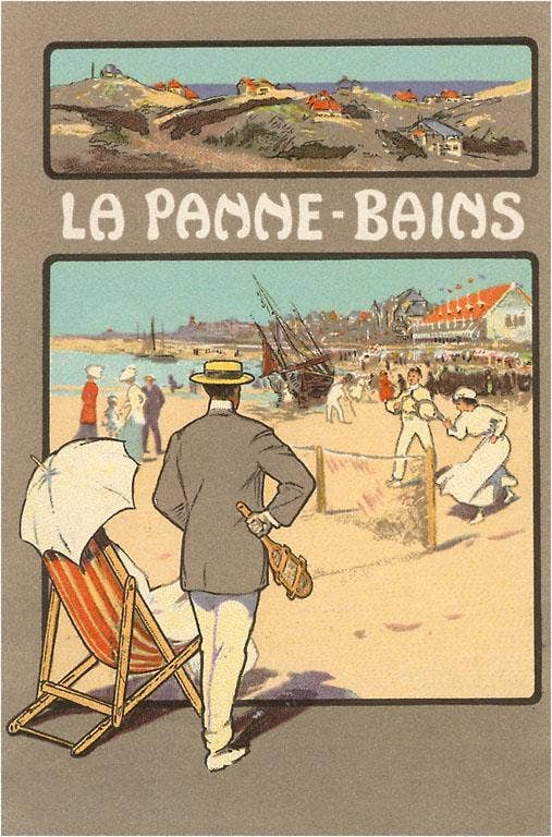 Found Image Press - Venta al por mayor Pegatina - Pegatina TS-47 La Panne-Bains, Tenis en la Playa0