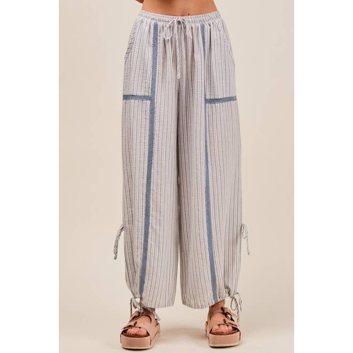 IVE - Wholesale Pants - Women's - LIGHTWEIGHT MULTI STRIPE JOGGER PANTS