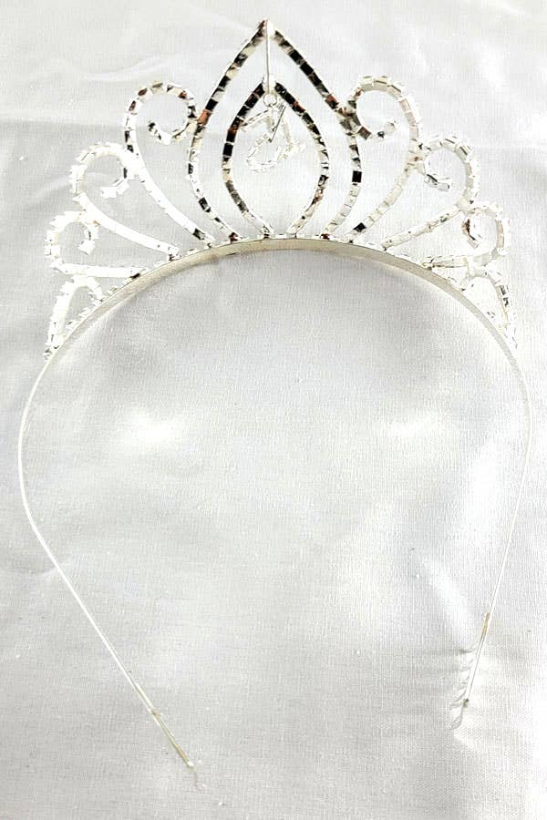 Chicas – Großhandel Tiara – Damen – Quinceanera Tiara mit hängendem 15 Anhänger HT906-11