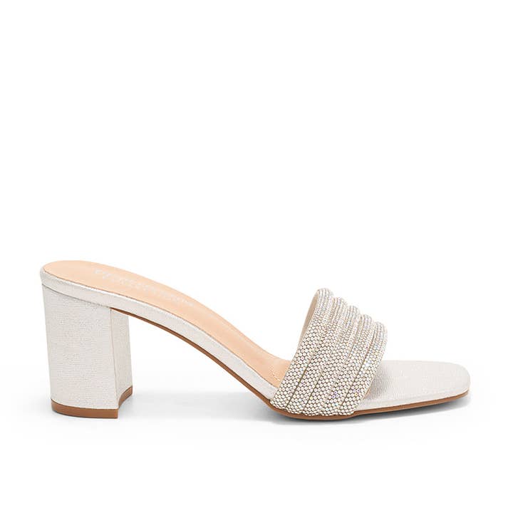 VERONA-89W Mule Open Toe Low Block Heel for wholesale by De Blossom Collection