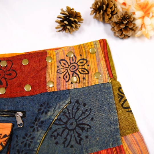 Karma Nepal Crafts - Wholesale Skirt - Women's - Patchwork Skirt with Button12