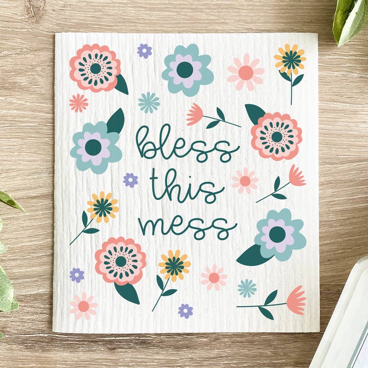Bless This Mess - Swedish Dishcloth for wholesale by Lissi Designs