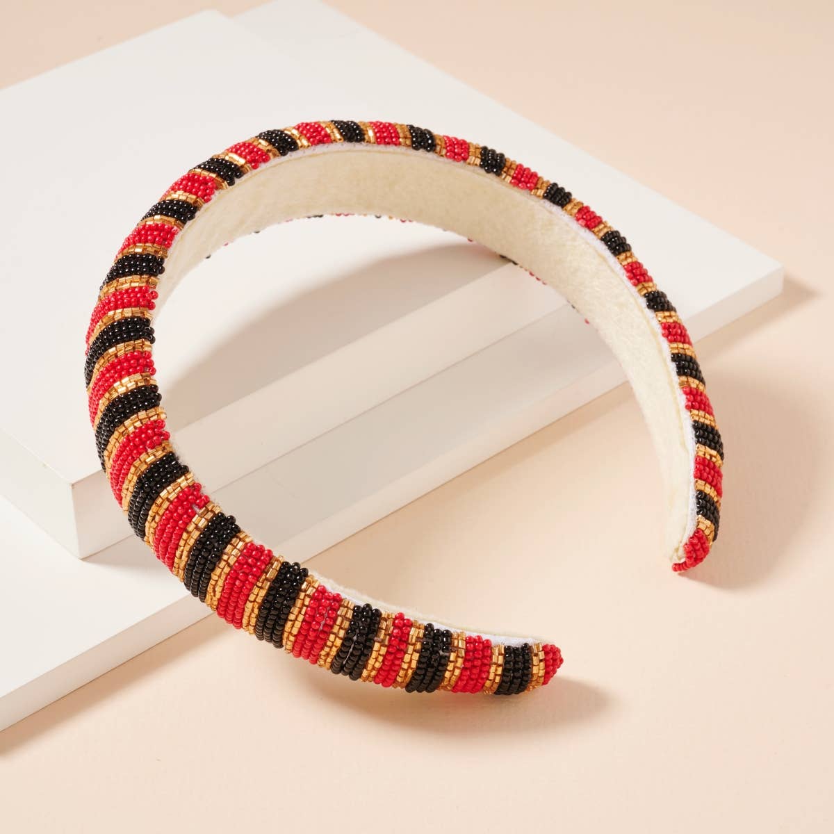 Frem - Wholesale Fashion Headband - Women's - Game Day Color Block Seed Bead Headband17