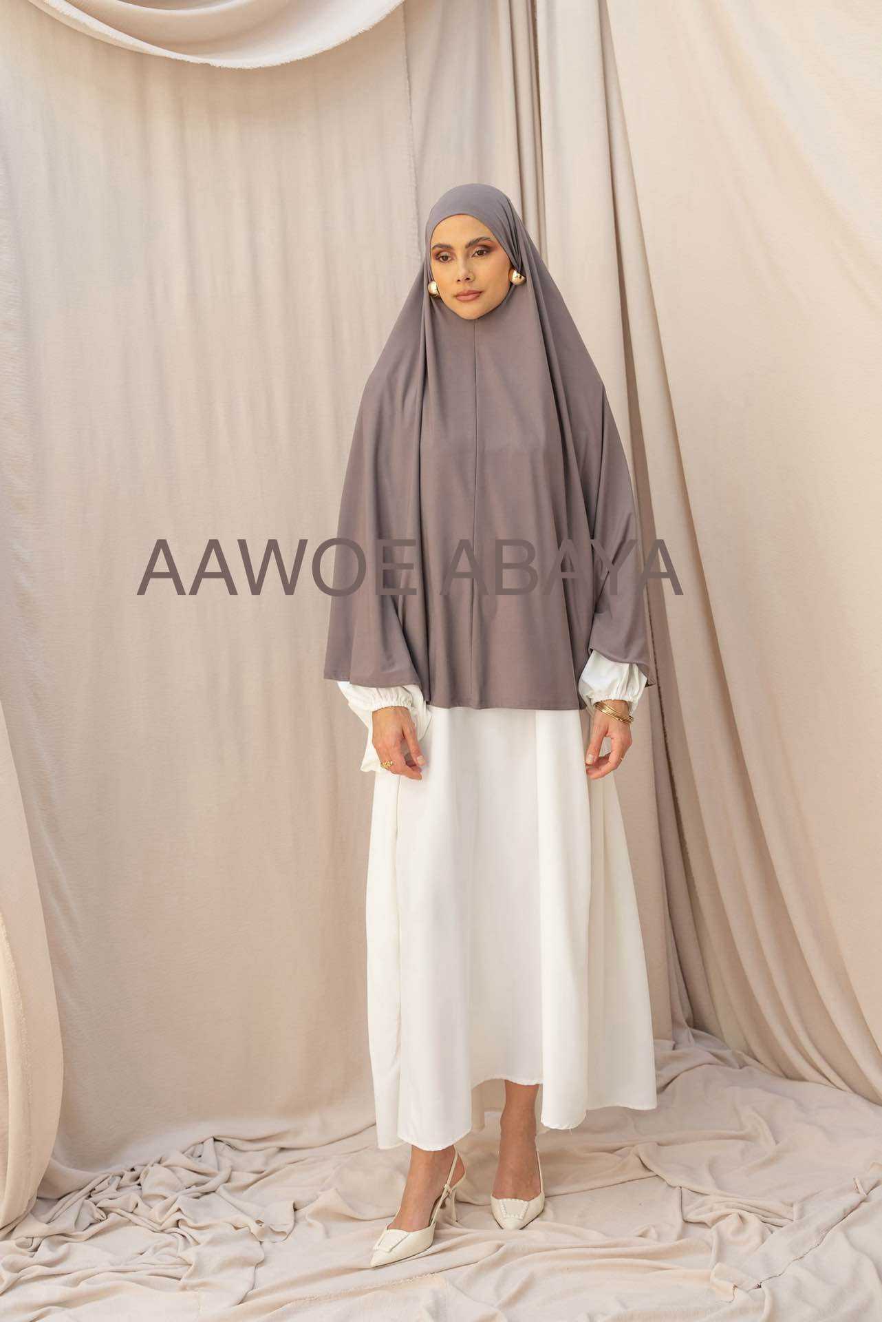 Aawoe Abaya - Wholesale Hijab - Dames - Elegante khimar met lange mouwen - 2418-KH48