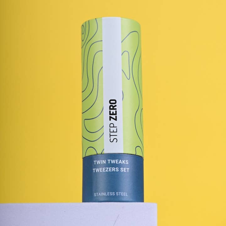 STEP ZERO Skincare - Wholesale Tweezers - Slanted and Pointed Tweezers Set | Stainless Steel2