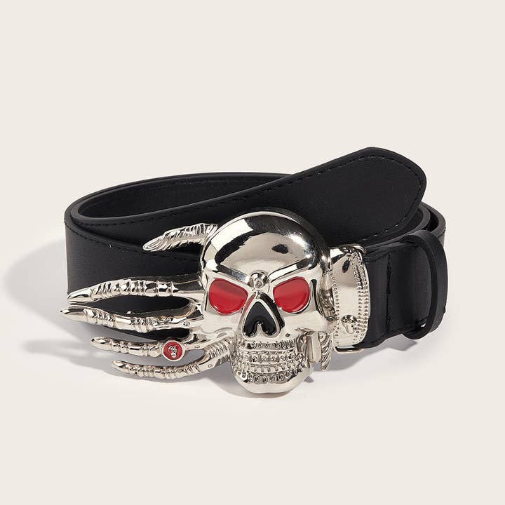 FASHIONABLE PUNK STYLE SKULL SNAP BELT_CWABE0285 for wholesale by ACCITY