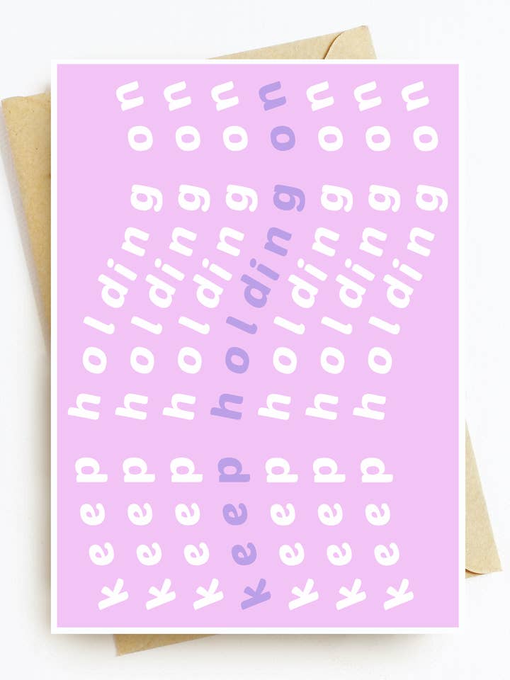 Carte de vœux « Keep Holding On » pour la vente par theresanucciaroneart