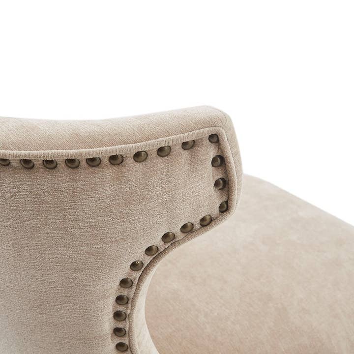 Olliix - Wholesale Stool - Open Back Winged Swivel Counter Stool, Beige