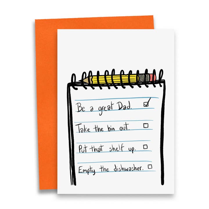 Dad's Check-List | Funny Father's Day Card for wholesale by Debmon Design