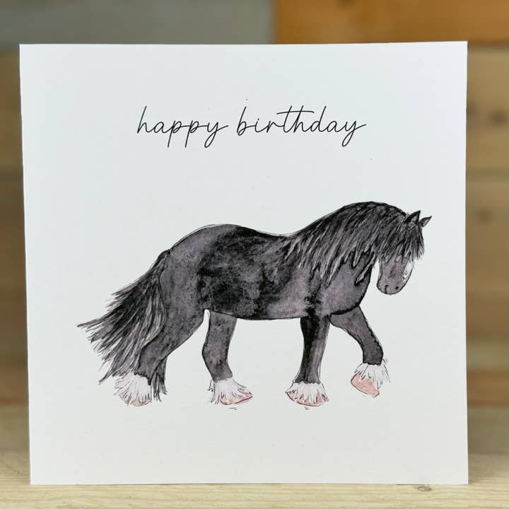 Cartão de Aniversário Shire Horse por atacado de Arty Bee Designs