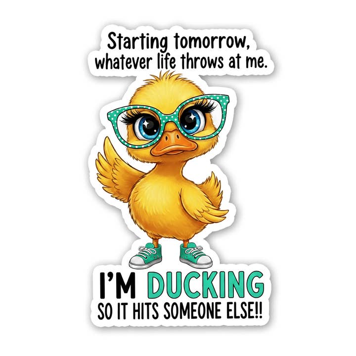 Ich bin ein Ducking-Aufkleber für den Großhandel von Sticker Atlas