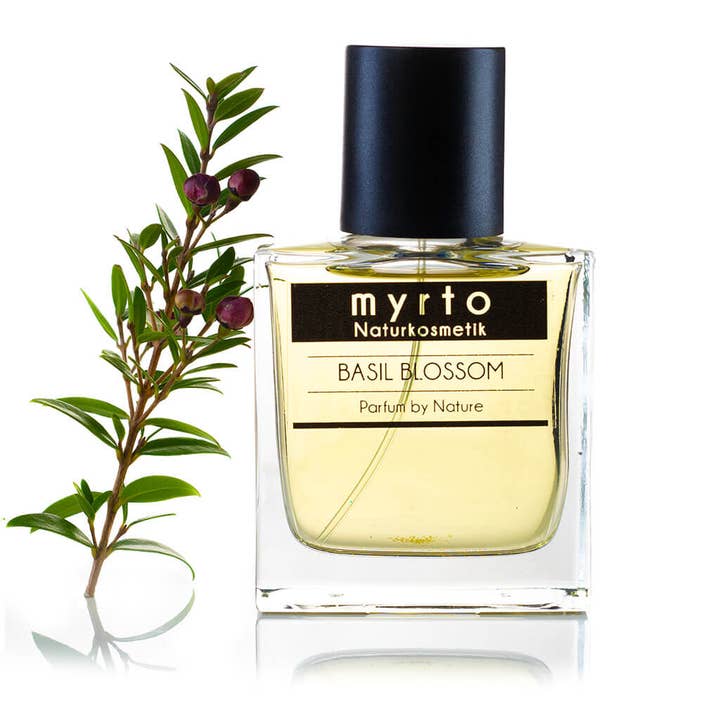 parfum naturel biologique myrto - BASIL BLOSSOM - parfum fruité - u pour la vente par myrto Naturkosmetik