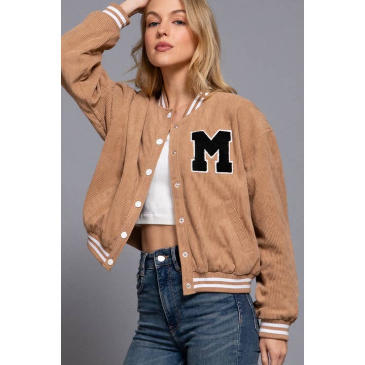 Paperdoll - Wholesale Varsity/Baseball Jacket - Women's - LONG SLV CODUROY VARSITY JACKET8