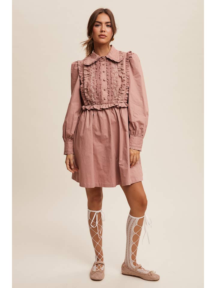 Listicle - Wholesale Dress – Women's - Floral Ruffle Mini Dress30