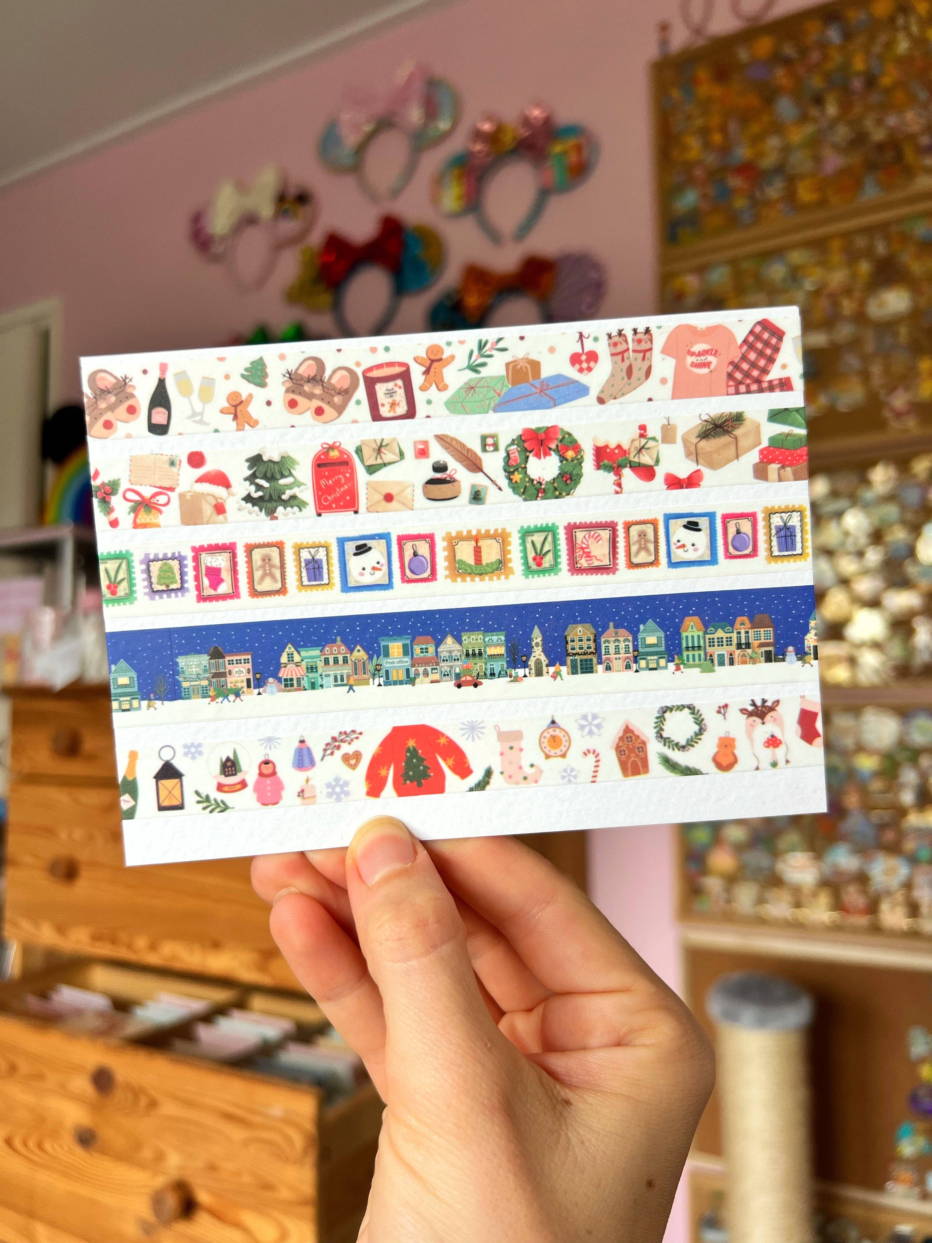 Only Happy Things Stationery - Wholesale Washi Tape - Washi tape Winter village (2cm)1