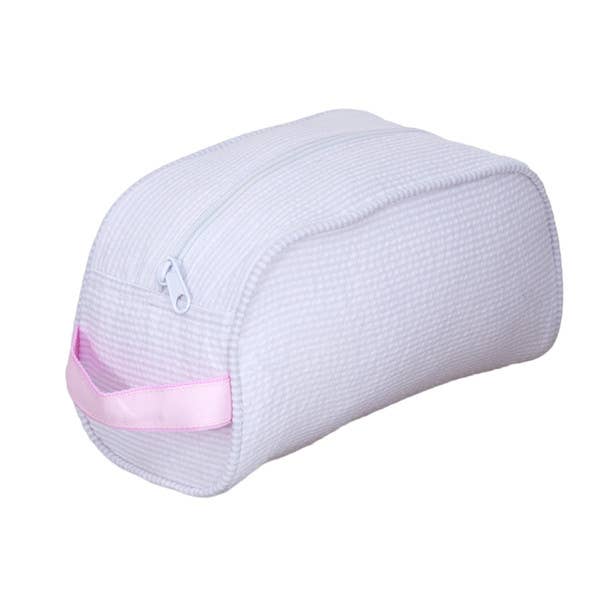 Mint - Wholesale Toiletry Bag - Women's - Pink Seersucker Traveler | Mint0