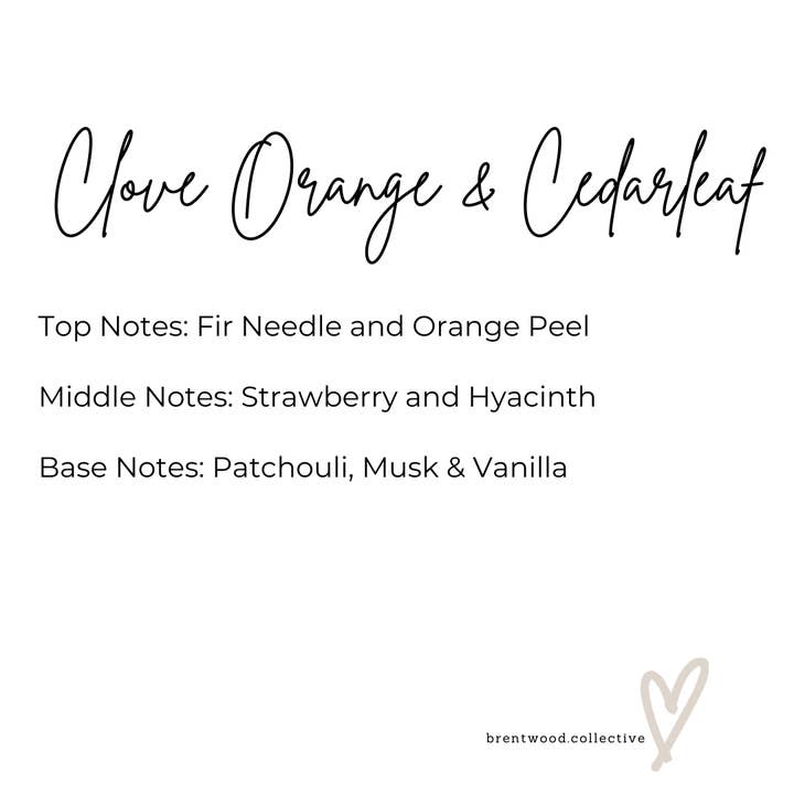 Brentwood Collective - Wholesale Jar/filled candle - Clove Orange & CedarLeaf | Candle2