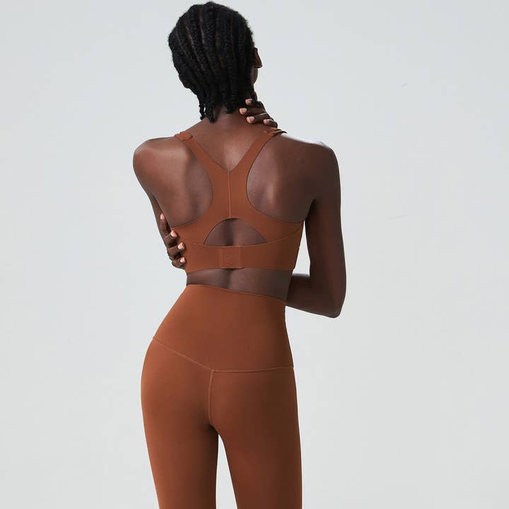 Sodalemon – Sutiã desportivo - Mulher por atacado – Sutiã esportivo de fitness de alto suporte com fivela traseira de cor sólida15