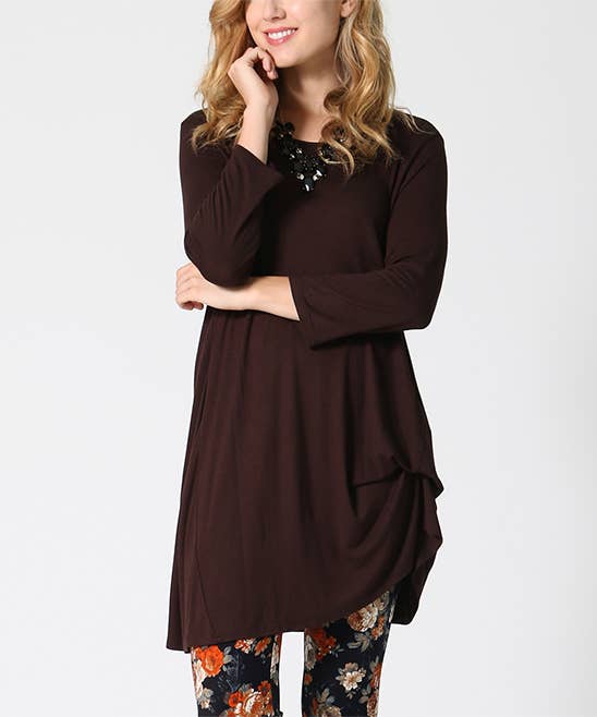 42POPS - Wholesale Tunic - Women's - 3/4 Sleeve Loose fit Tunic1