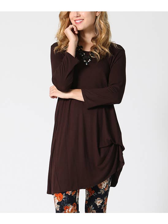 42POPS - Wholesale Tunic - Women's - 3/4 Sleeve Loose fit Tunic1