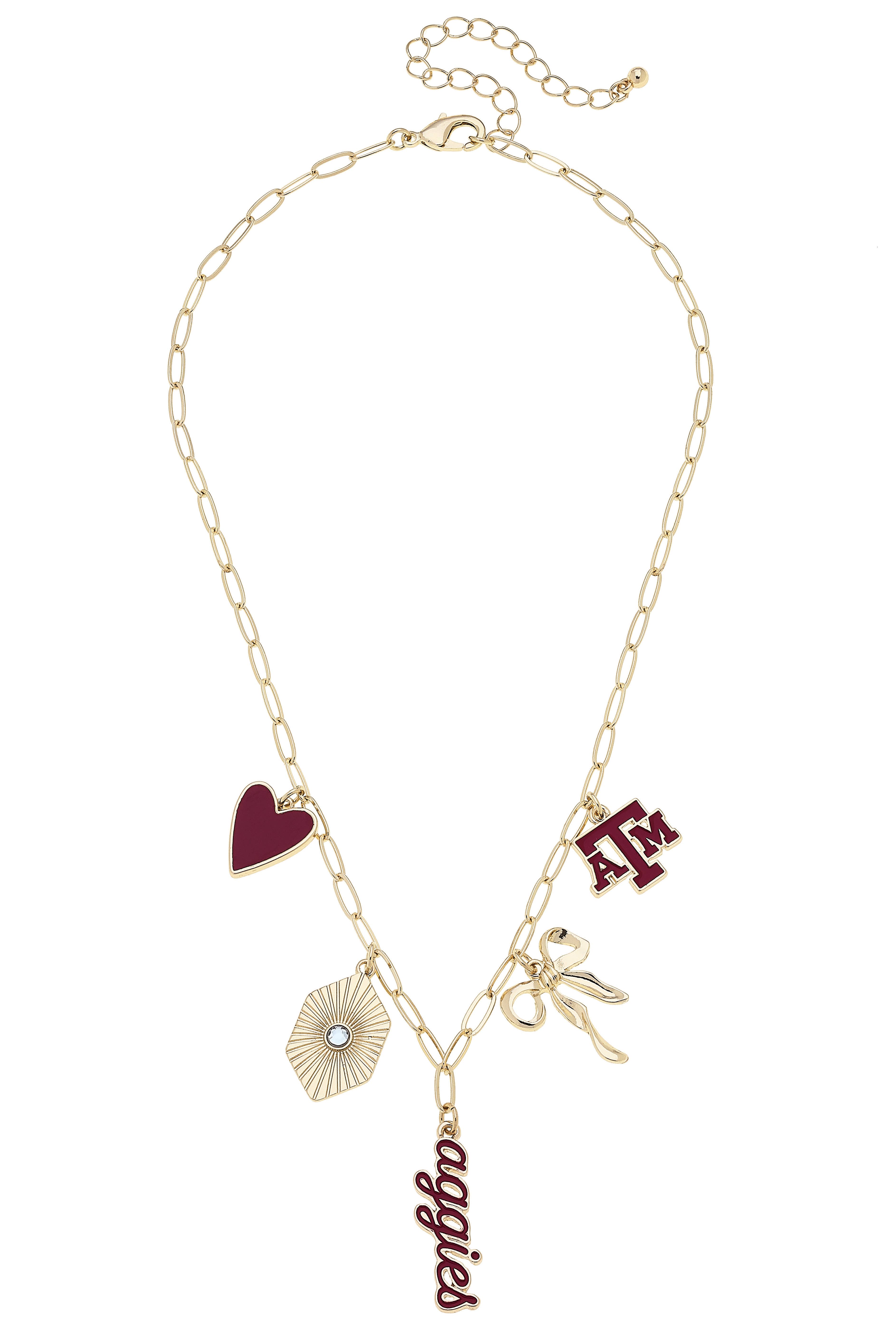 Canvas Style - Vendita all'ingrosso Collana con ciondolo/pendaglio - Collana con ciondolo a forma di graffetta Texas A&M Aggies0