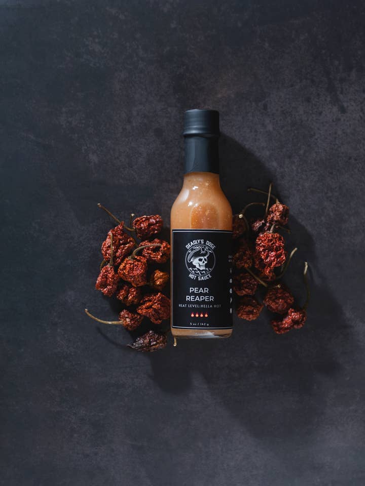 Pear Reaper for wholesale by Deadly's Dose Hot Sauce Company