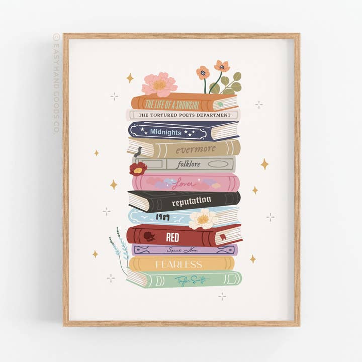 TS Book Stack Art Print for wholesale by Easyhand Goods – formerly Onderkast