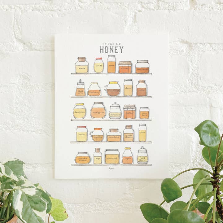 Prints / Honey . Types of Honey for wholesale by Yeesan Loh